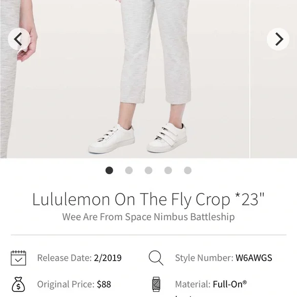 Women’ Lululemon On the Fly Crop - Picture 3 of 3